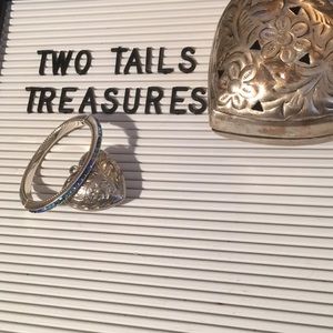 Brighton silver plated bracelet with blue sworoski